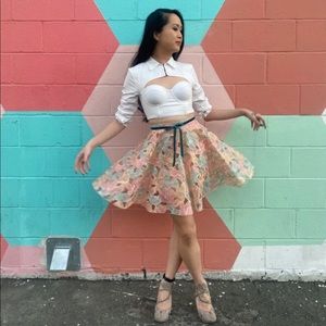 Hollow Lace Circle Skirt